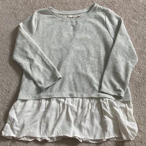 Loft three quarter sleeve shirt with ruffle